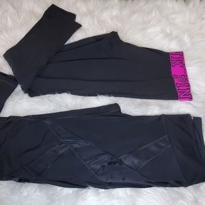 Bundle Of 2 Victoria Secret Leggings Tights M